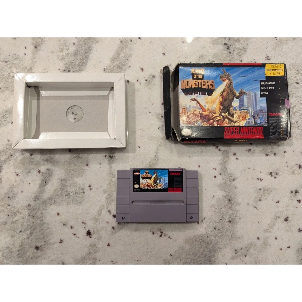 King of the Monsters w/Box SNES No Manual- Tested - Authentic